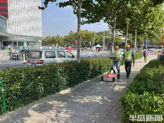 山東青島對(duì)46條道路開展道路空洞檢測工作