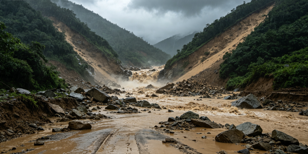 臺(tái)風(fēng)“白海豚”暴雨引發(fā)山洪地質(zhì)風(fēng)險(xiǎn)，智能化監(jiān)測(cè)筑牢山區(qū)安全防線
